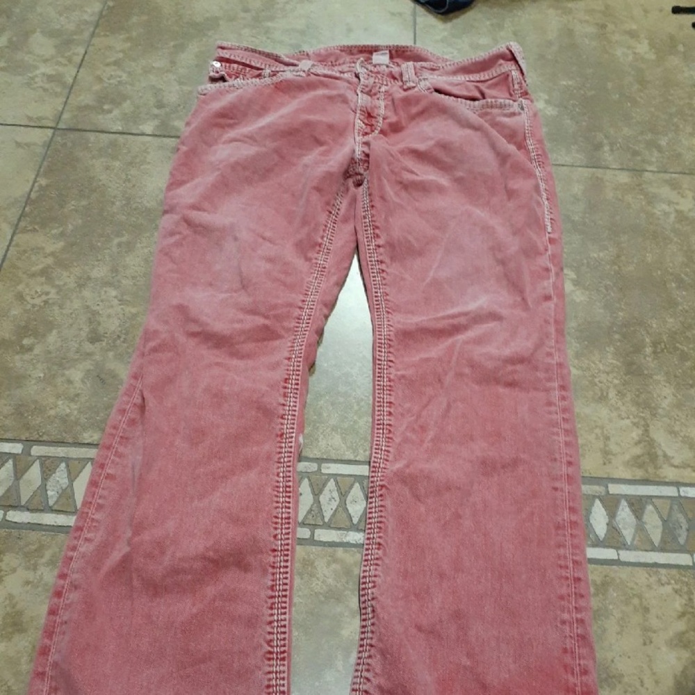 Red used True Religion jeans size 36
